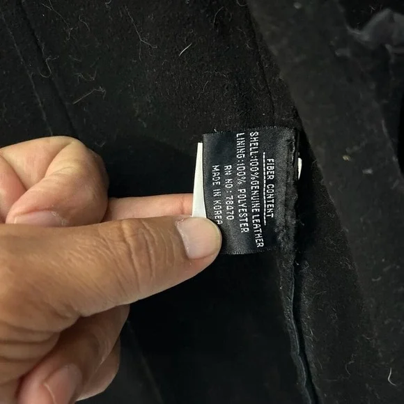 Nicole Miller New York Womens XS Gray Genuine Leather Button Up Jacket Coat - Picture 4 of 9